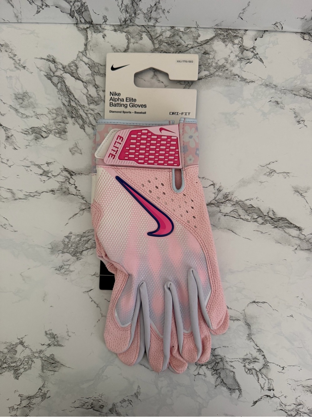 Nike Alpha Elite Mother’s Day Batting Gloves PE MLB Baseball Leather Size 2XL